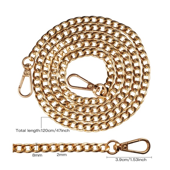 Gold Unbranded Crossbody Chain - New - Picture 2 of 2